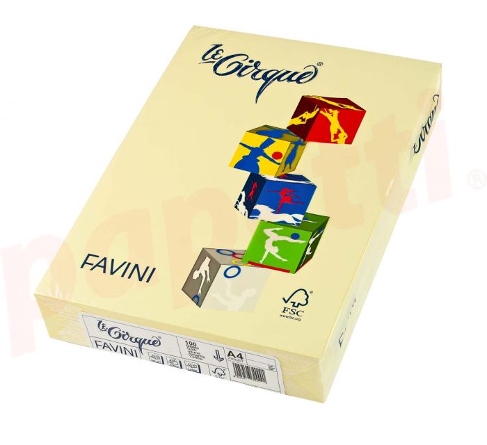 Carton color 160g/mp a4 galben deschis favini